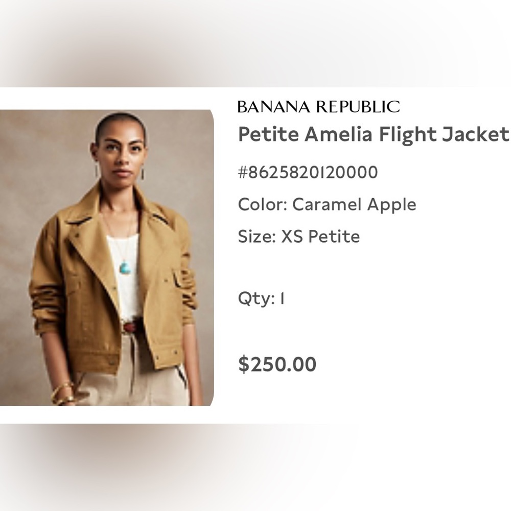 Banana Republic Amelia Flight Jacket - caramel apple camel - Picture 7 of 12